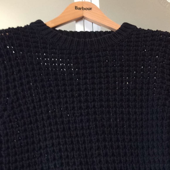 VTG Navy Burberry Unisex Cotton Crewneck Sweater Large - Picture 6 of 16